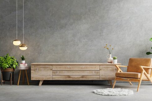 living-room-interior-have-cabinet-tv-leather-armchair-cement-room-with-cement-wall-3d-rendering